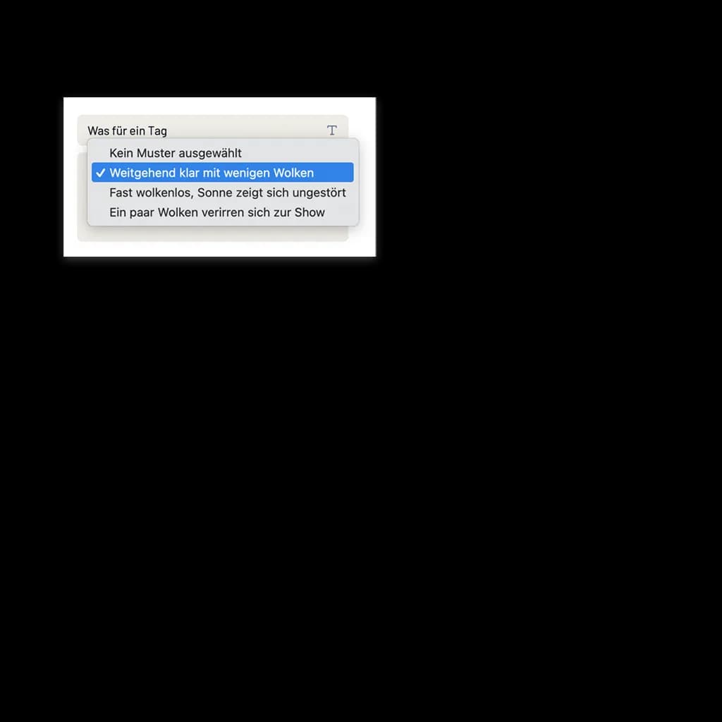 Screenshot „Text auswählen“